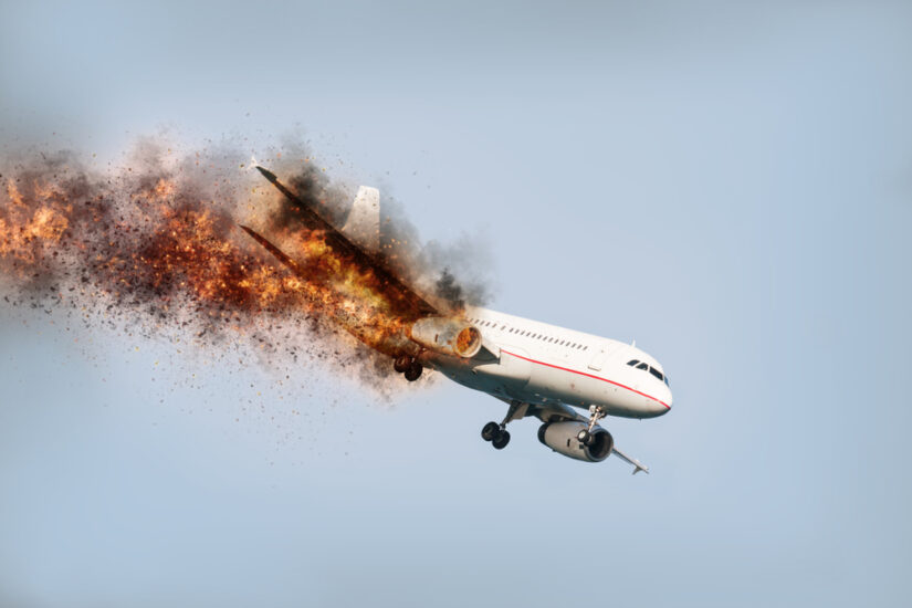 Photo of a Plane on Fire
